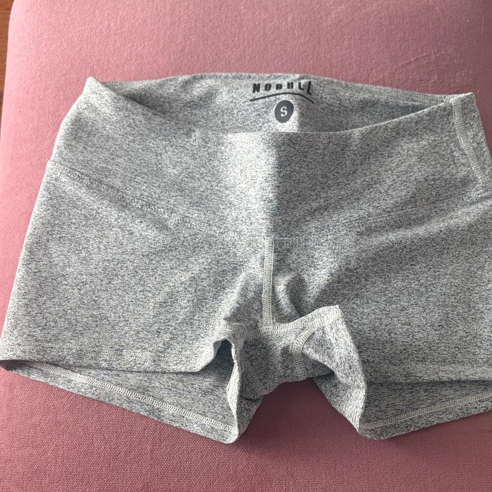 NOBULL Women's Heather Gray Athletic Shorts